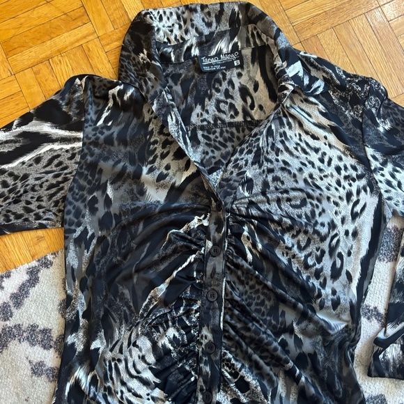 vintage animal print y2k ruched sexy and soft - Picture 5 of 6